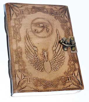 5" x 7" Eye of Horus leather w/ Latch - Click Image to Close