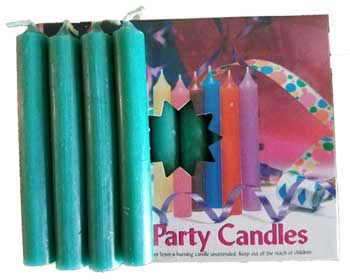 Dark Green Chime Candle 20pk - Click Image to Close
