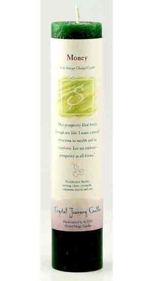 Money Reiki Charged Pillar candle