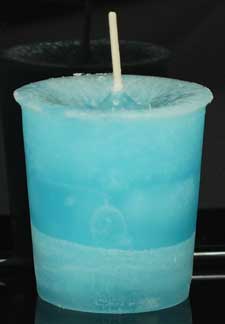 Dreams Herbal votive - light aqua - Click Image to Close