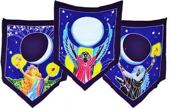 Triple Moon Goddess Prayer Flags - Click Image to Close