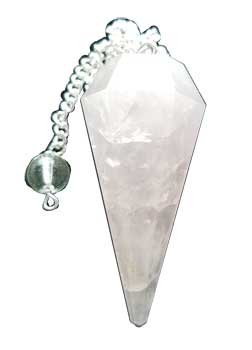 6-sided Rose Quartz pendulum - Click Image to Close