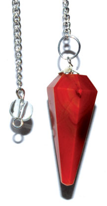 6-sided Red Carnelian pendulum - Click Image to Close