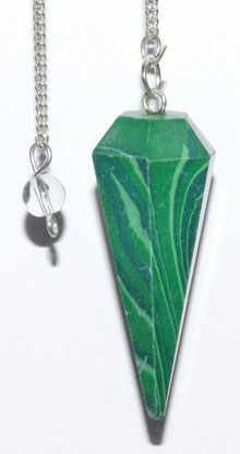 6-sided Malachite pendulum - Click Image to Close