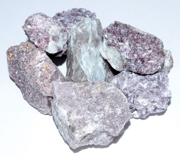 1 lb Lepidolite untumbled stones - Click Image to Close