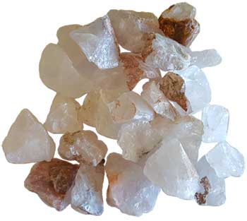 1 lb Quartz untumbled stones - Click Image to Close