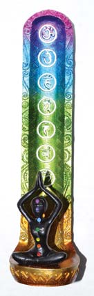 9 1/2" Goddess 7 Chakra burner - Click Image to Close