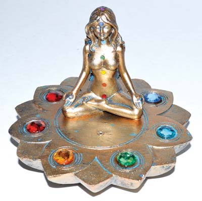 3" Goddess 7 Chakra burner - Click Image to Close