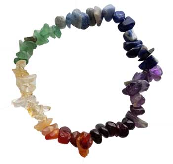 7 Chakra chip bracelet - Click Image to Close