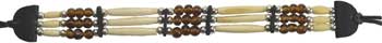 Brown Beaded Bone Choker - Click Image to Close