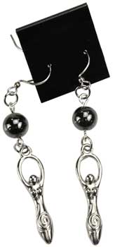 Hematite Goddess earrings - Click Image to Close