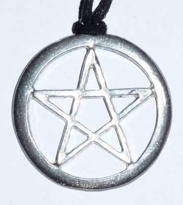 Extra Large Pewter Pentagram - Click Image to Close