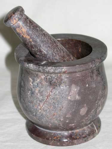 Soapstone 3" x 3" Mortar & Pestle - Click Image to Close