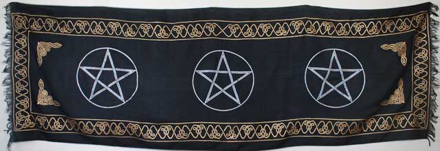 Three Pentagram altar cloth - Click Image to Close