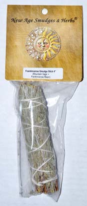 4" Sage & Frankincense smudge stick - Click Image to Close