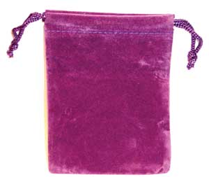 Bag Velveteen: 3 x 4 Purple - Click Image to Close