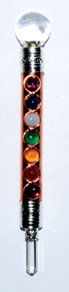 Mini Copper 7 Chakra 4 1/2" - Click Image to Close