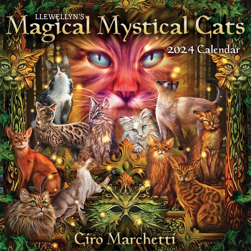 2024 Magical Mystical Cats Calendar by Llewellyn
