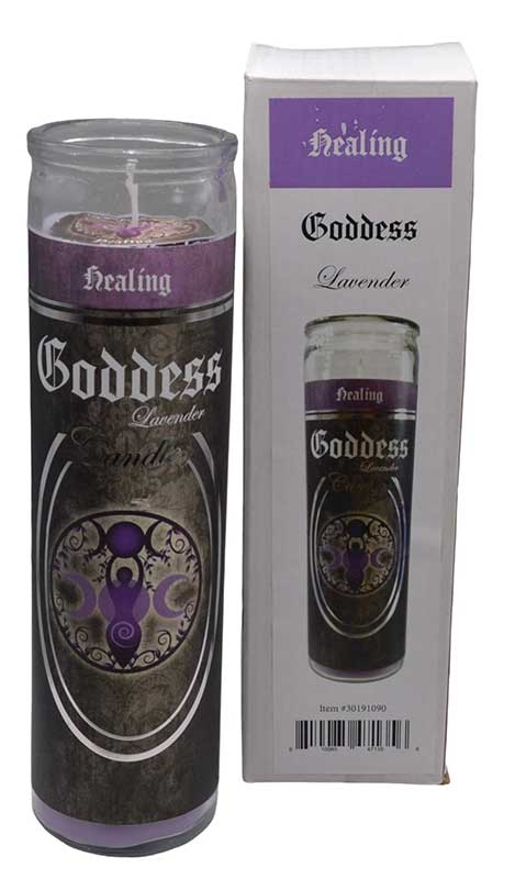 90 hr Goddess (Lavender) jar candle - Click Image to Close