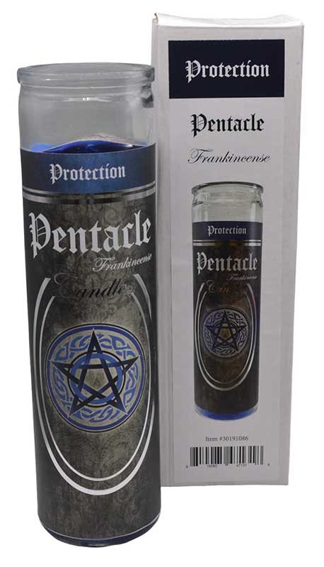 90 hr Pentacle (Frankincense) jar candle - Click Image to Close