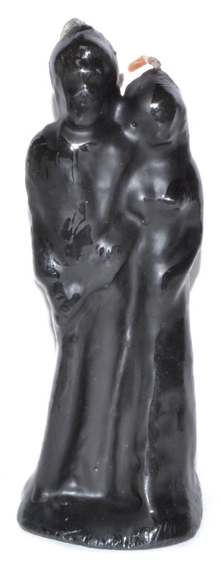 6" Marriage Black candle - Click Image to Close