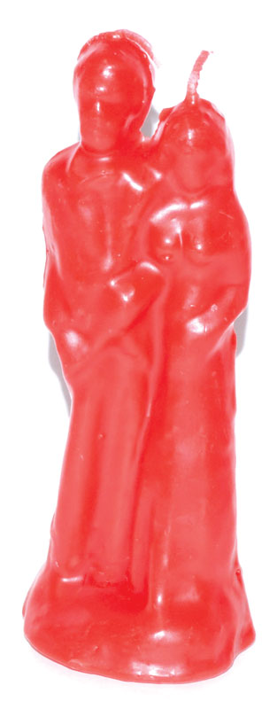 6" Marriage Red candle - Click Image to Close