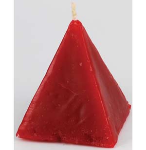Red Cinnamon pyramid candle - Click Image to Close