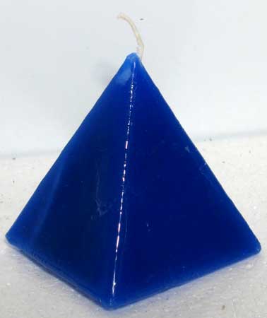 Blue pyramid Jasmine candle - Click Image to Close