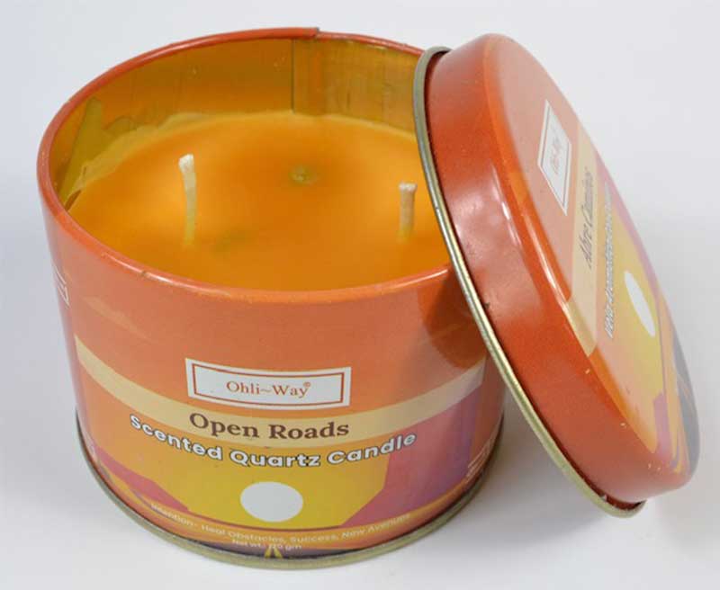 Abre Caminos (Open Roads) quartz tin candle