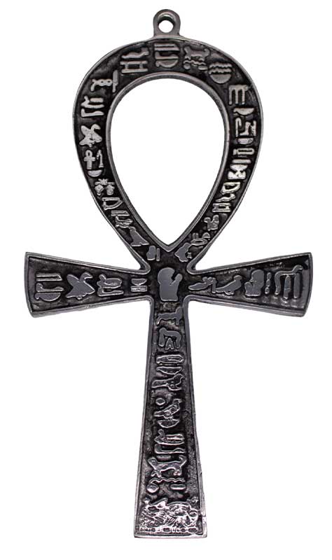 4 1/2" x 8" Ankh silver plated