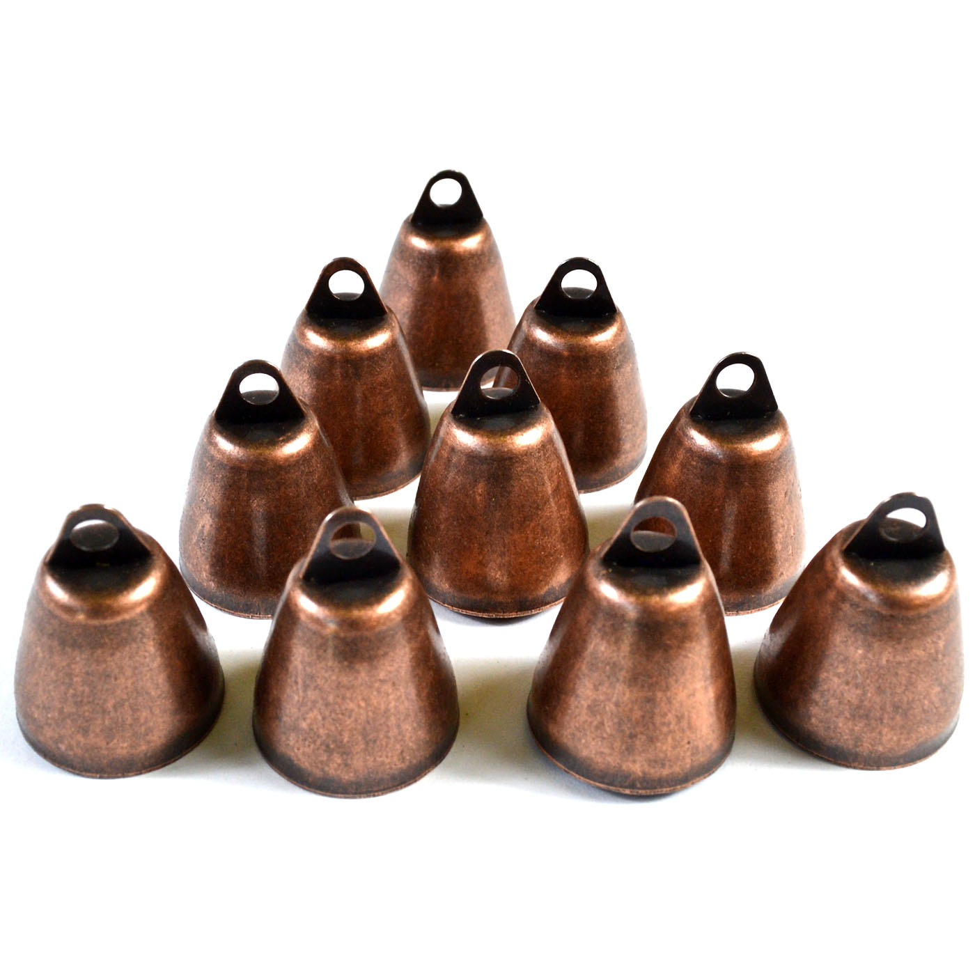 (set of 10) 1 1/4" Copper colored aluminum Bell