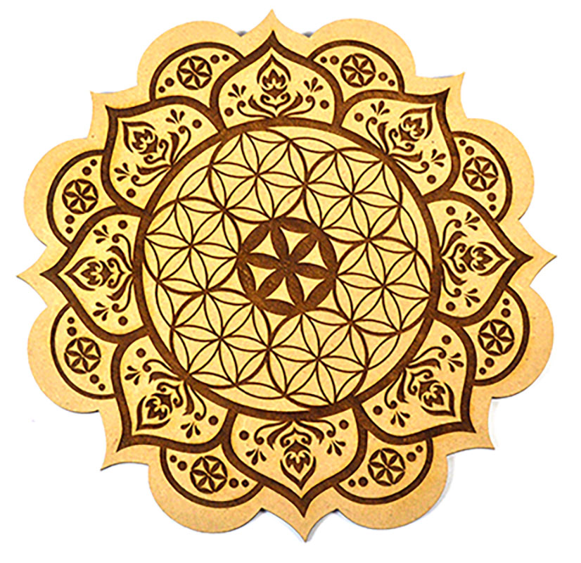 8" FOL Lotus crystal grid
