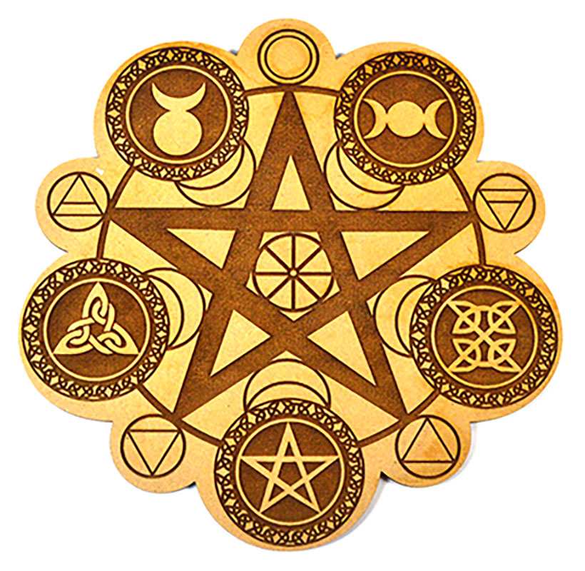 8" Pagan crystal grid