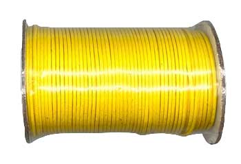 Yellow Waxed Cotton cord 1mm 100 yds - Click Image to Close