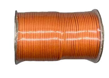 Orange Waxed Cotton cord 2mm 100 yds - Click Image to Close