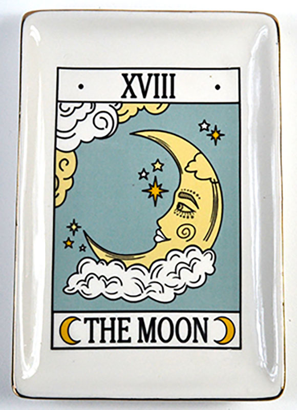 4 1/2" x 6 1/2" Moon tarot dish