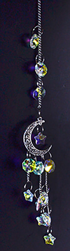 13" Silver Crescent sun catcher
