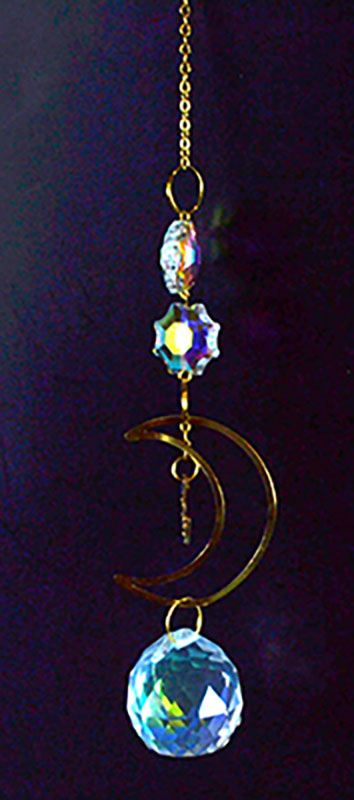 11" Crescent Moon sun catcher