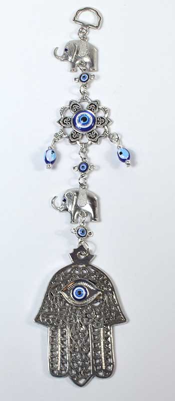 Elephant Evil Eye wall hanging - Click Image to Close