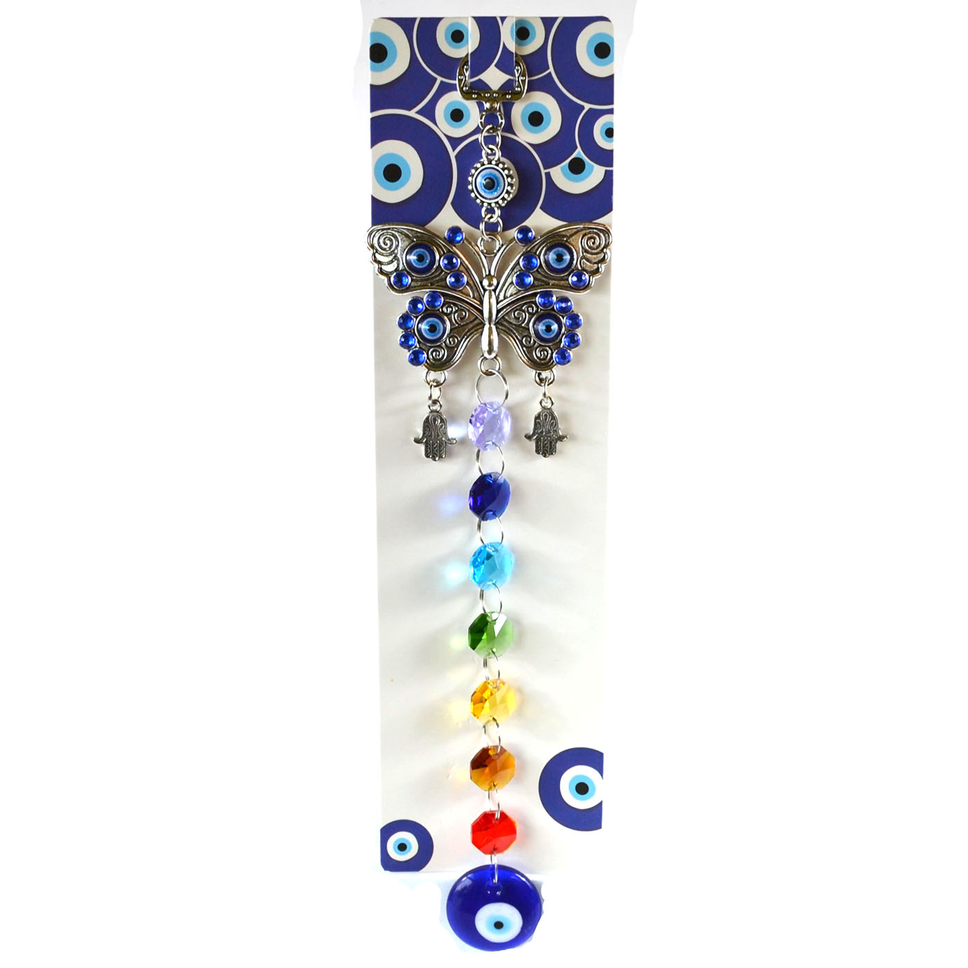 11 7/4" Butterfly evil eye wall hanging