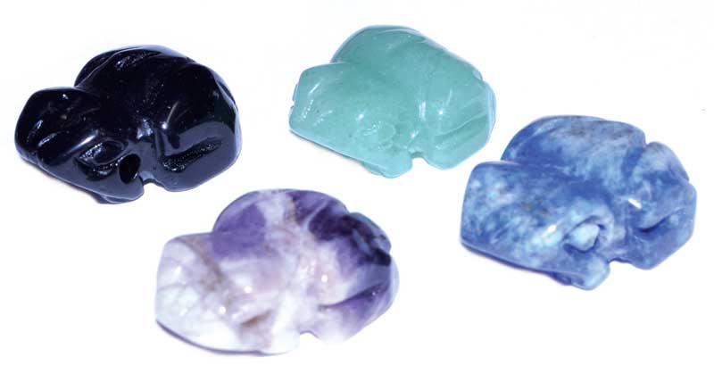 (set of 12) 15mm Frog various stones - Click Image to Close