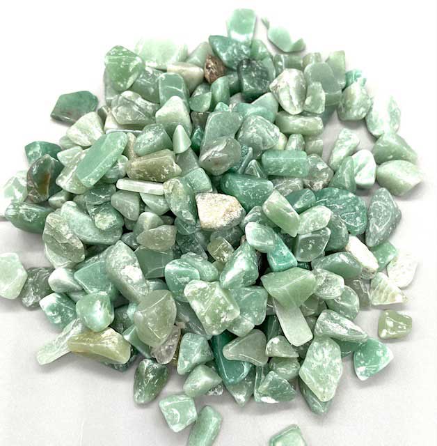 1 lb Aventurine, Green tumbled chips 8-12mm