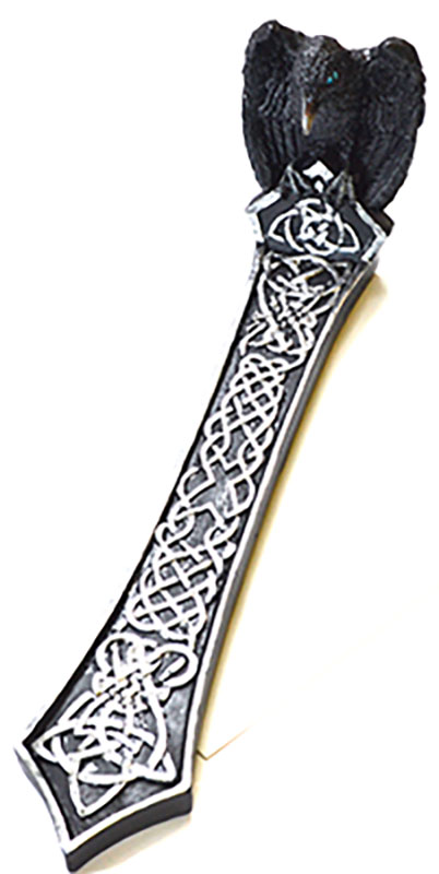 10" Raven incense holder