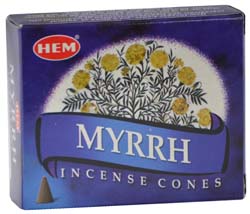 Myrrh HEM cone 10pk - Click Image to Close