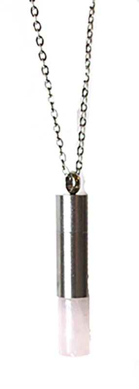 Rose Quartz chamber W/ chain