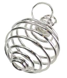 (set of 24) 3/4" Silver Plated coil - Click Image to Close