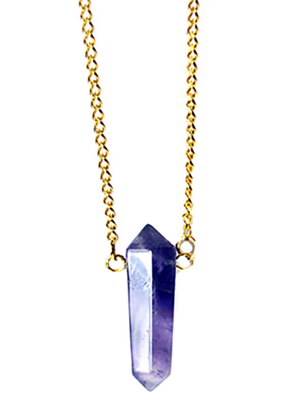Amethyst double terminated W/ chain