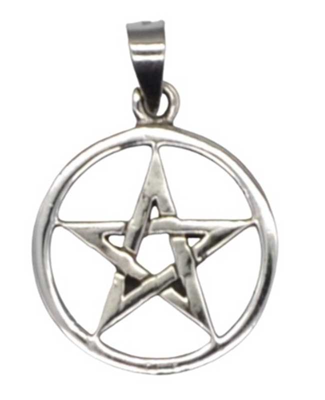 3/4" Pentagram sterling - Click Image to Close