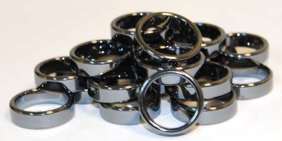 (set of 100) 6mm Flat Hematite rings - Click Image to Close