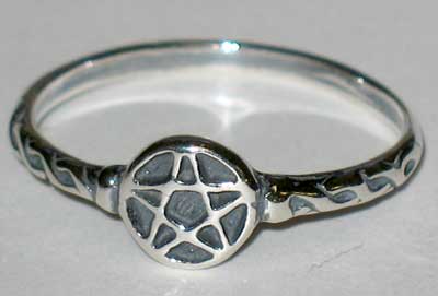 Pentagram ring size 8 sterling